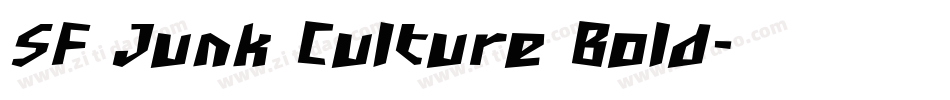 SF Junk Culture Bold字体转换